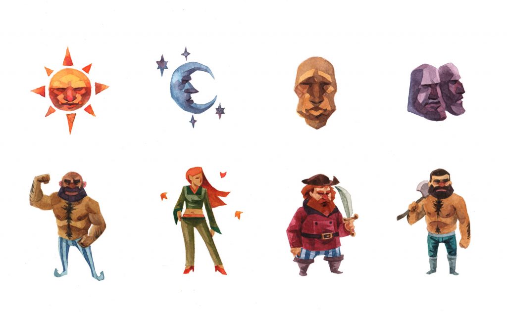 tiny tan figures